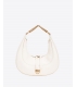 PINKO 101433 A0QO Z14Q MINI BRIOCHE BAG HOBO BIANCO SETA-ANTIQUE GOLD