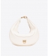 PINKO 101433 A0QO Z14Q MINI BRIOCHE BAG HOBO BIANCO SETA-ANTIQUE GOLD