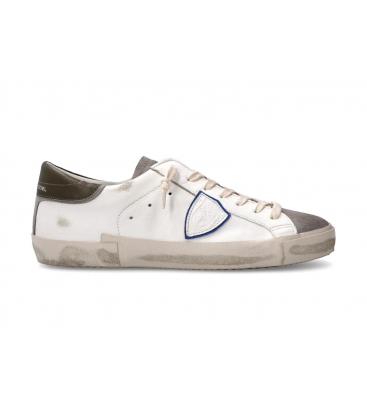 Philippe Model PRLU WX37 Sneaker Prsx Uomo, Bianco e Antracite