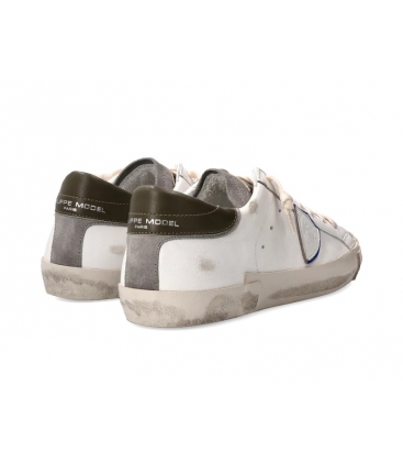 Philippe Model PRLU WX37 Sneaker Prsx Uomo, Bianco e Antracite