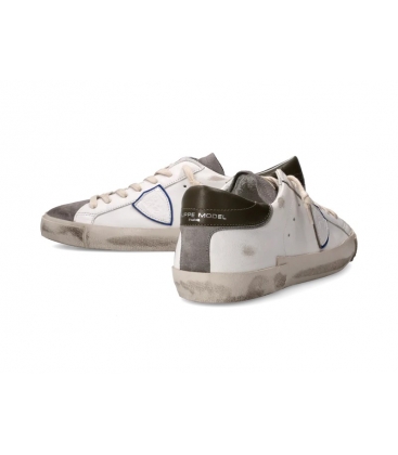 Philippe Model PRLU WX37 Sneaker Prsx Uomo, Bianco e Antracite