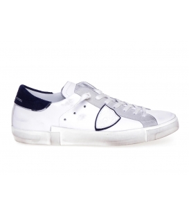 Philippe Model uomo PRLU VX22 Sneaker in pelle bianco e blu