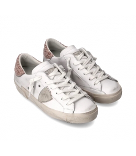 Philippe Model PRLD VHC1 Sneaker Prsx Donna, Bianco e Rosa