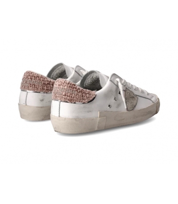 Philippe Model PRLD VHC1 Sneaker Prsx Donna, Bianco e Rosa