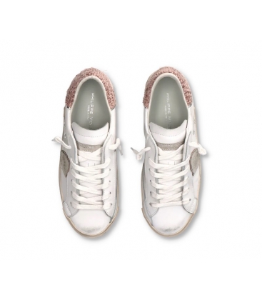 Philippe Model PRLD VHC1 Sneaker Prsx Donna, Bianco e Rosa