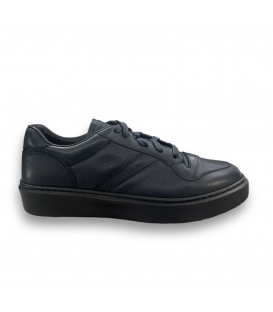 DOUCAL'S DU3146ALEXUF114NB15 SNEAKER pelle MOUSSE Blu Notte fondo NERO