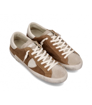 Philippe Model Uomo PRLU XS11 SNEAKERS DAIM MIXAGE COGNAC