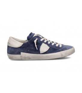 Philippe Model Uomo PRLU XS12 Sneakers Prsx DAIM MIXAGE BLEU BEURRE