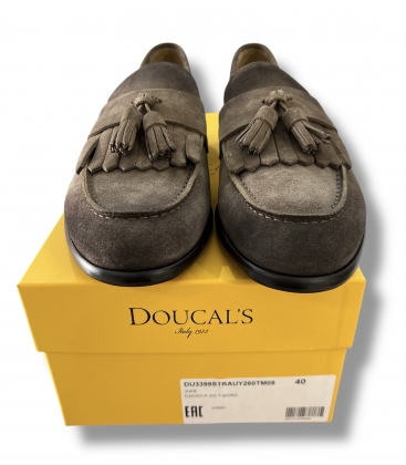 DOUCAL'S DU3145ERICUZ009IB00 SNEAKER PANTOFOLA PENNY VISONE BLU F.DO BIANCO